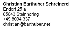 christian barthuber schreinerei